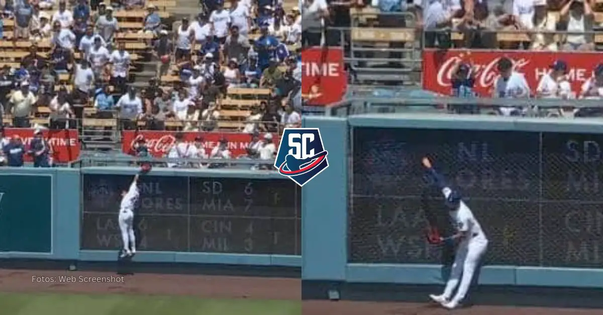 Junto a los colchones del Dodger Stadium se situó el cubano Andy Pages